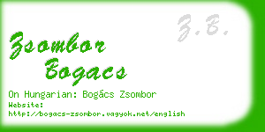 zsombor bogacs business card